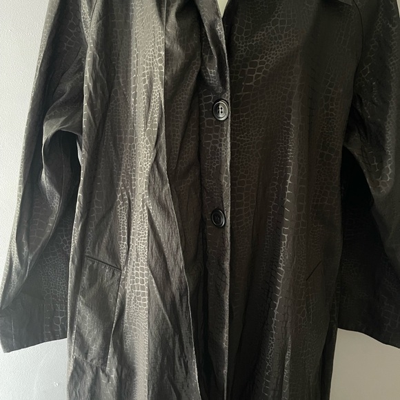 Mycra Pac Black  raincoat LONG Women's reptil print M/L - Picture 14 of 16